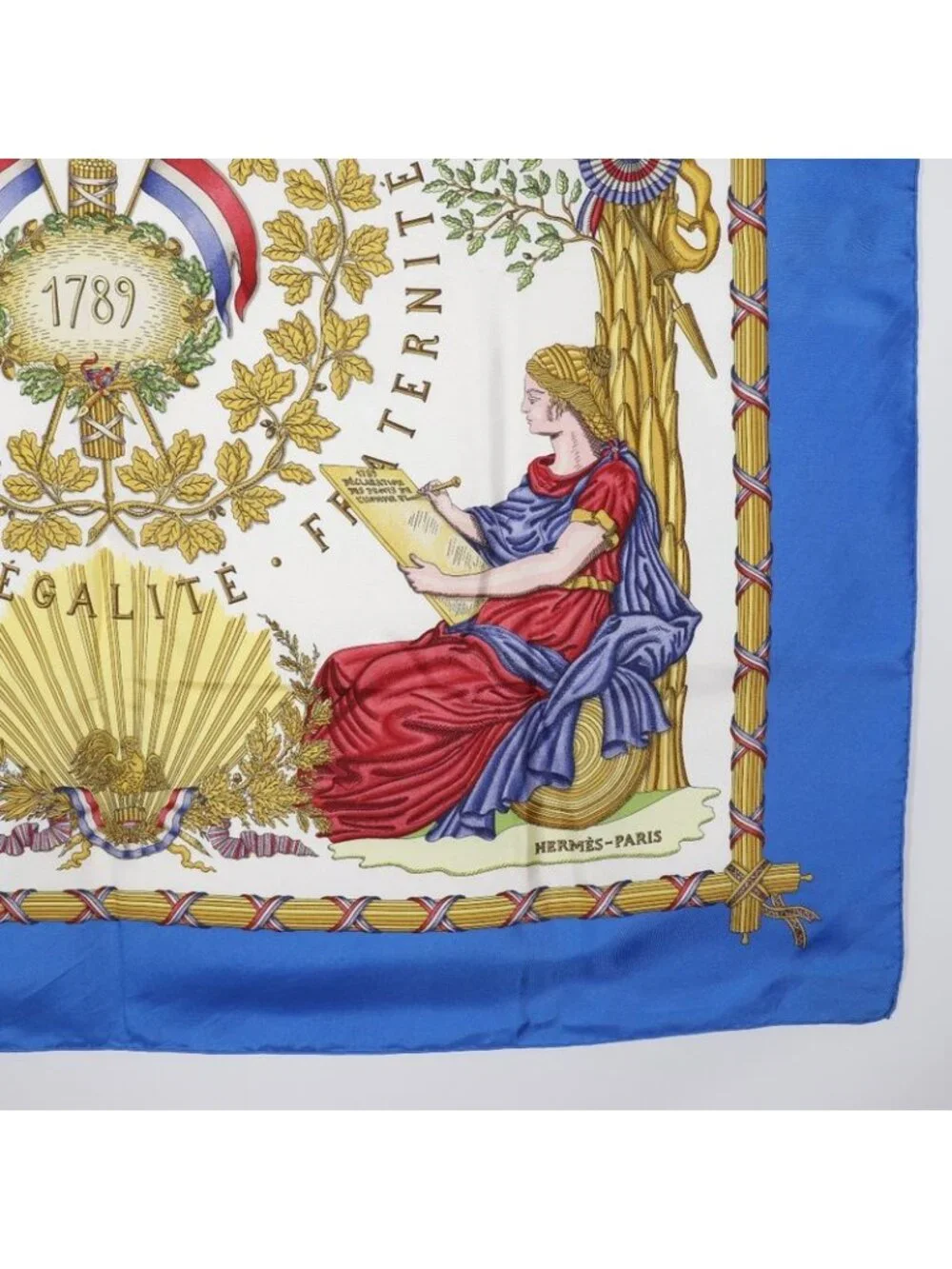 Hermes Carre 90 Silk Blue Scarf - Picture 5 of 7